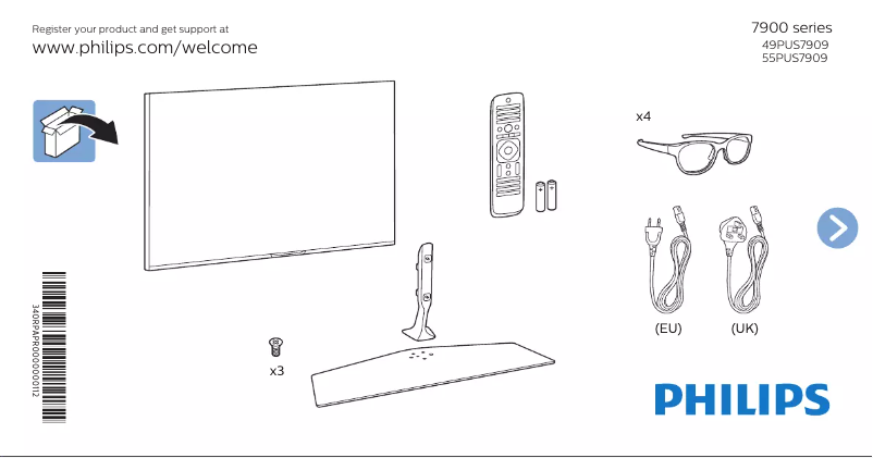 Imagen de la primera página del manual del dispositivo 49PUS7909