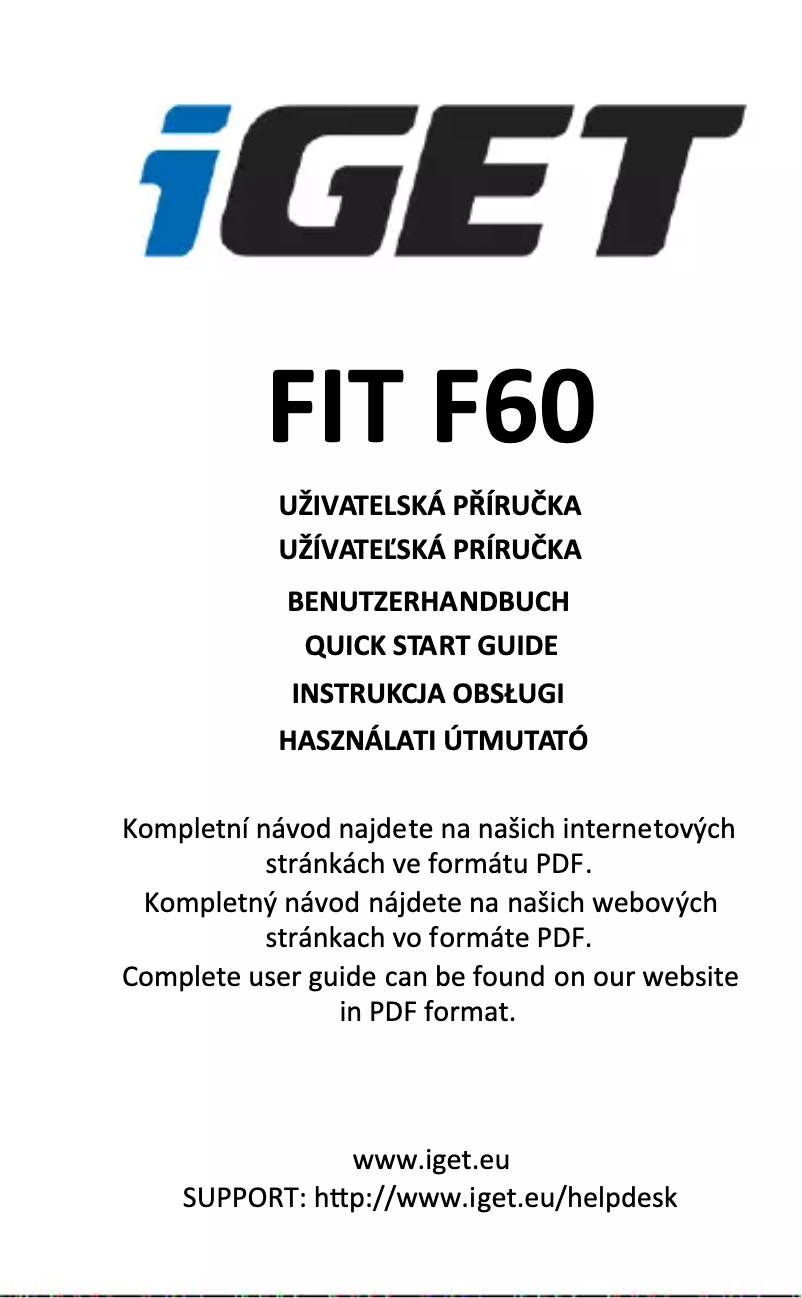 Página nº 1 - Manual de usuario iGET Fit F60