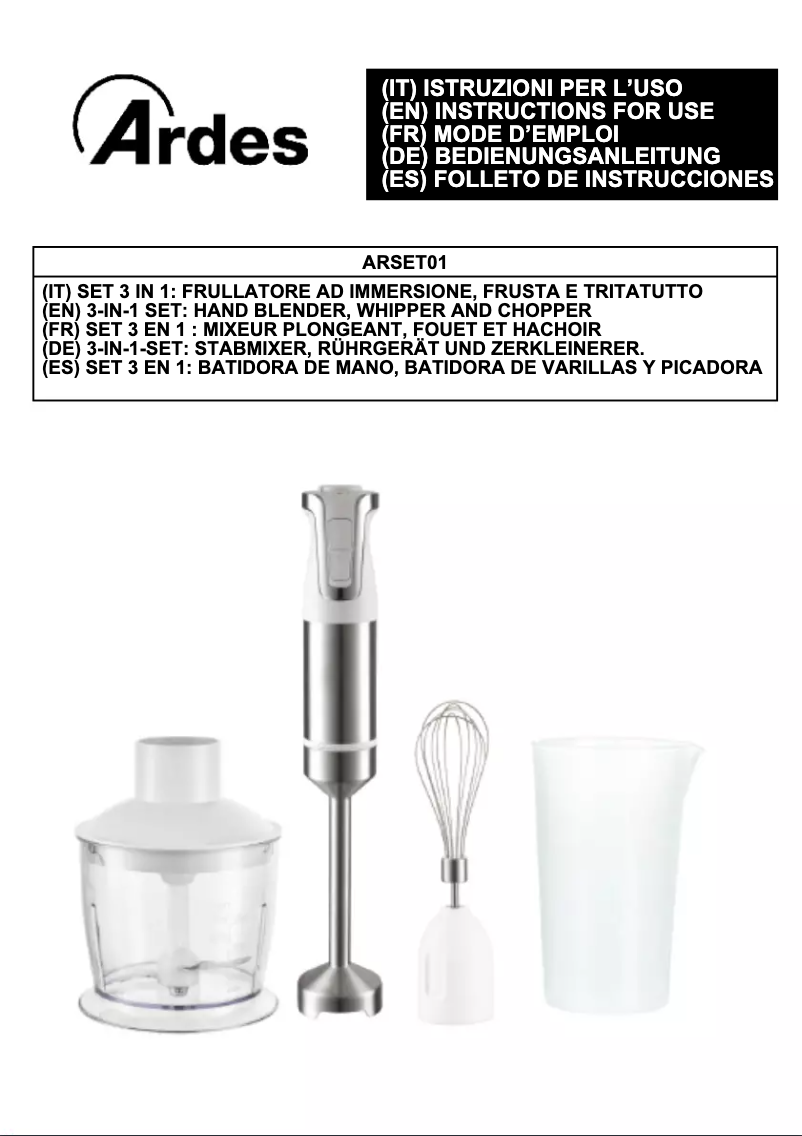 Imagen de la primera página del manual del dispositivo Trinity ARSET01