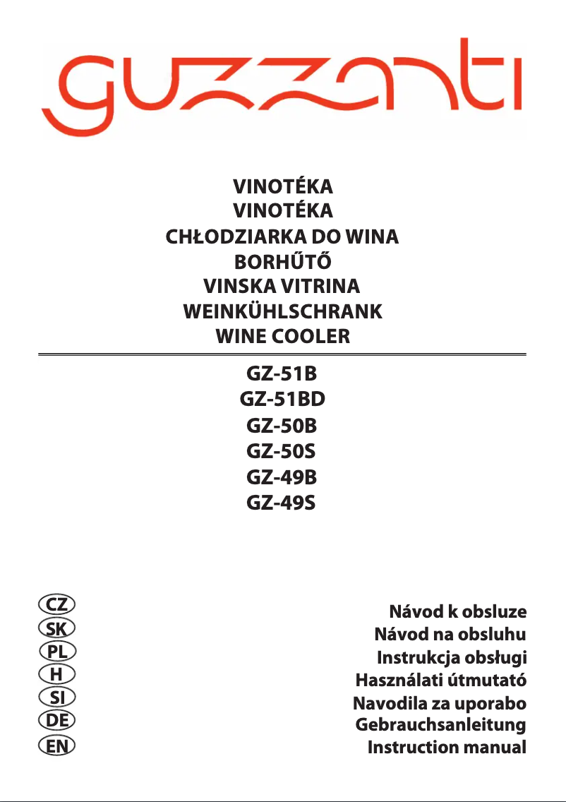 Imagen de la primera página del manual del dispositivo GZ-51B