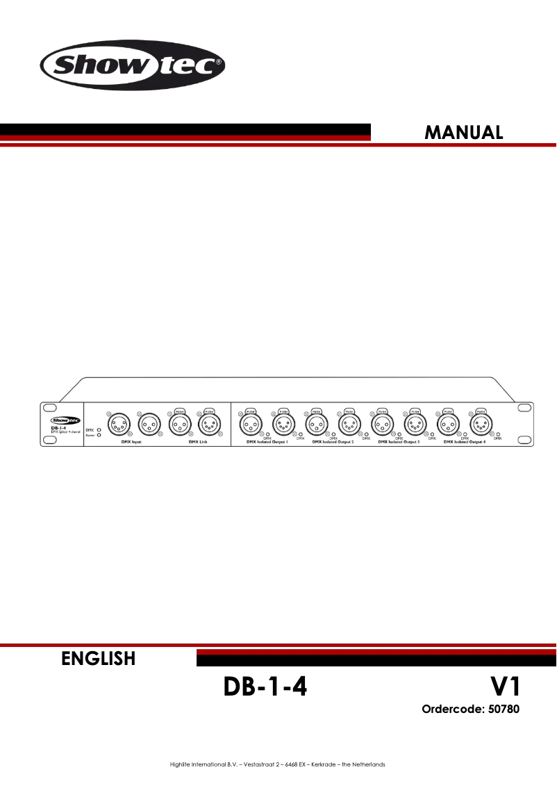 Imagen de la primera página del manual del dispositivo DB-1-4