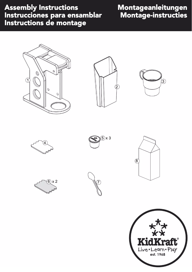 Página 1 del manual Manual de usuario KidKraft Espresso Coffee Set