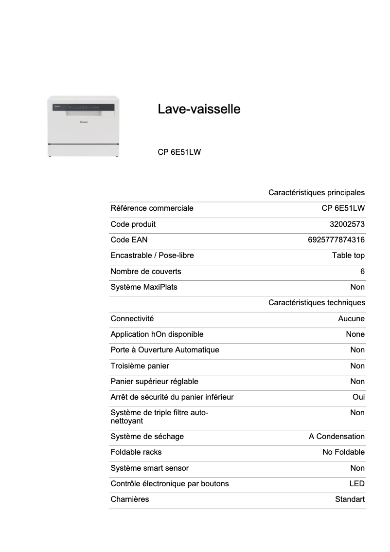 Imagen de la primera página del manual del dispositivo CP 6E51LW