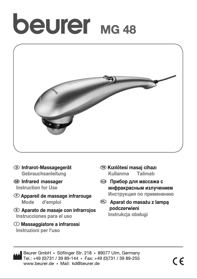 Página 1 del manual Manual de usuario Beurer MG 48