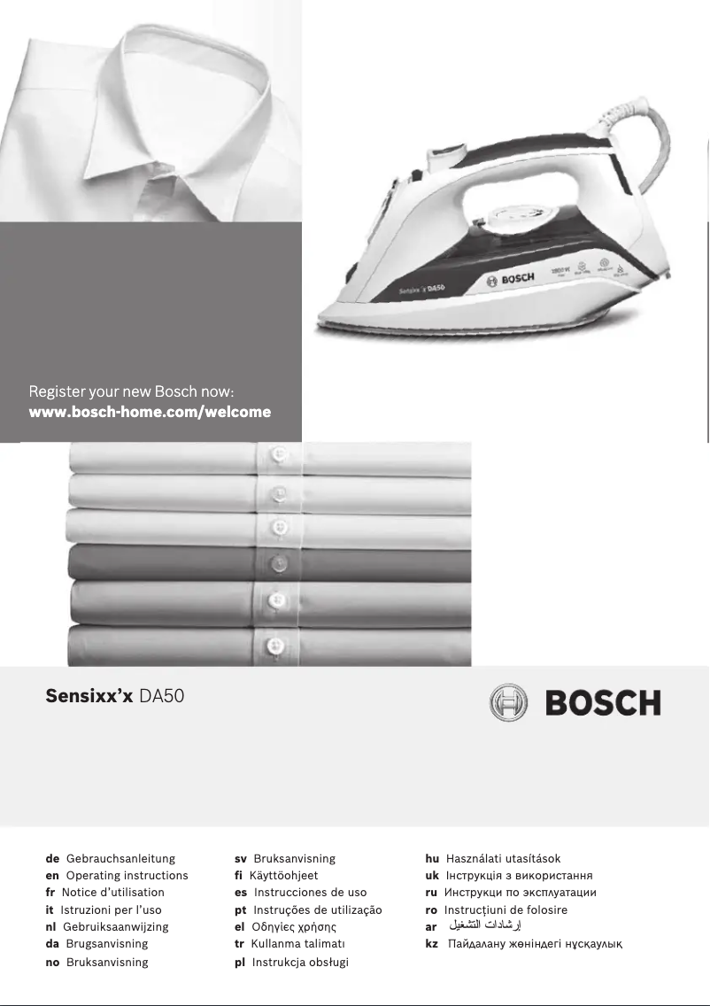Página 1 del manual Manual de usuario Bosch Sensixx'x DA50 TextileProtect TDA502801T