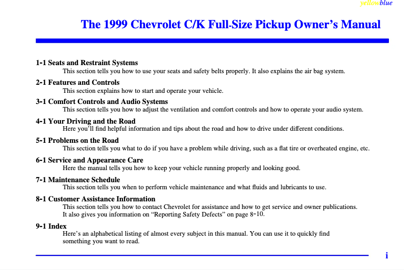Imagen de la primera página del manual del dispositivo Metro (1999)