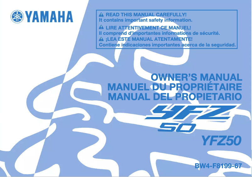 Imagen de la primera página del manual del dispositivo YFZ50 (2024)