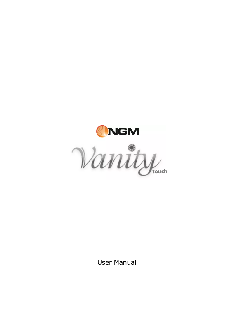 Página 1 del manual Manual de usuario NGM-Mobile Vanity Touch