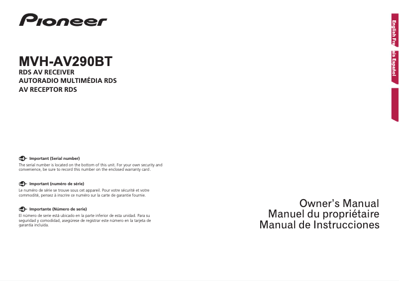 Página 1 del manual Manual de usuario Pioneer DMH-100BT