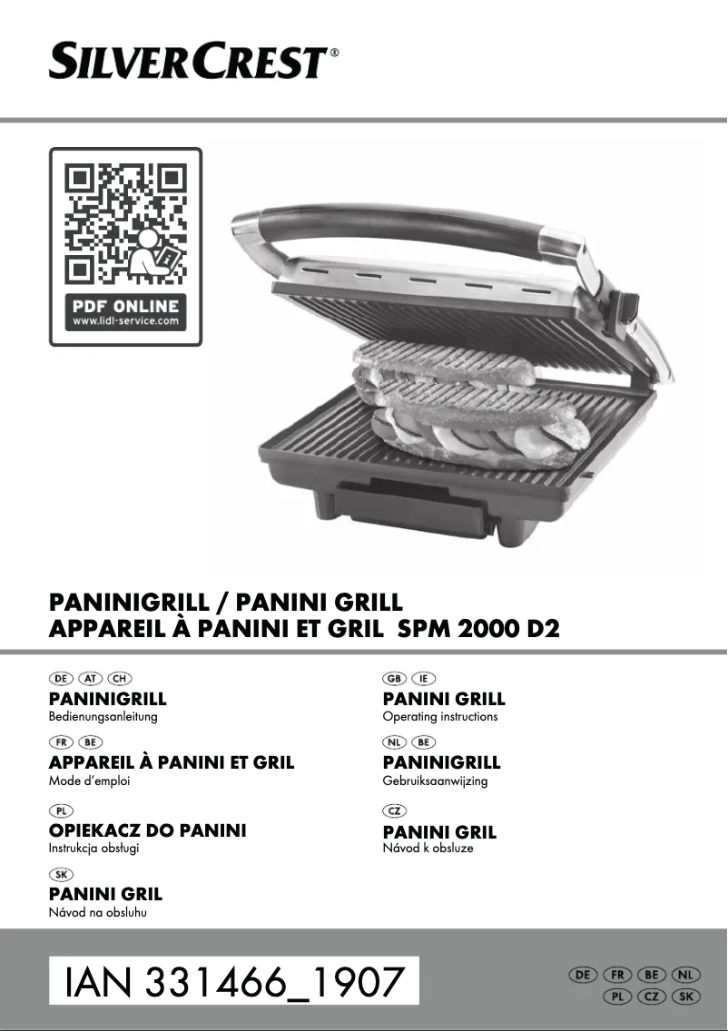 Imagen de la primera página del manual del dispositivo SPM 2000 D2