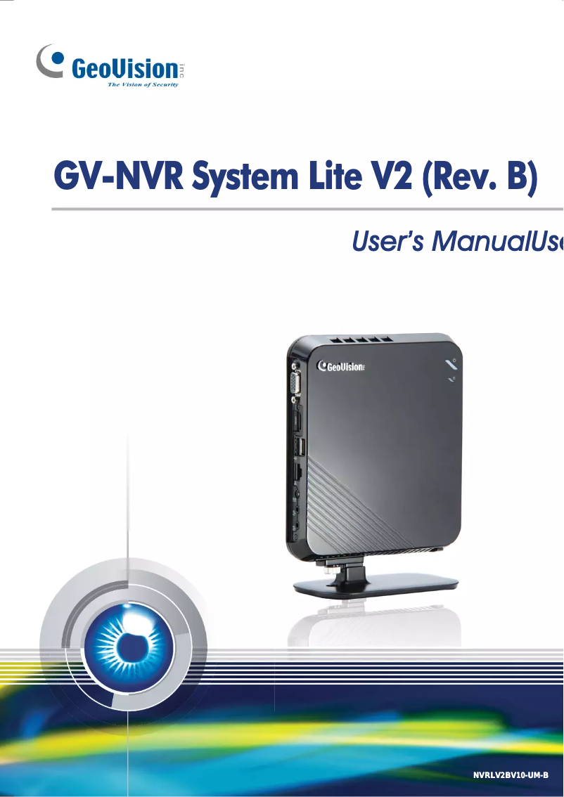 Imagen de la primera página del manual del dispositivo GV-NVR System Lite V2