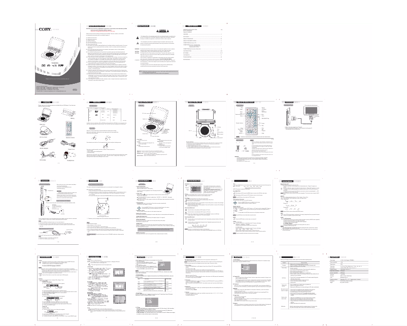 Imagen de la primera página del manual del dispositivo TF-DVD7005