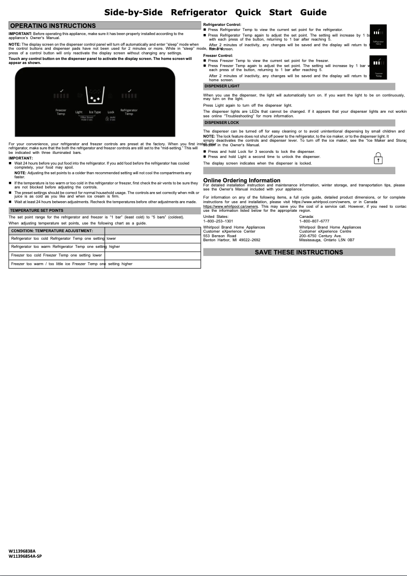 Imagen de la primera página del manual del dispositivo WRS315SDHM