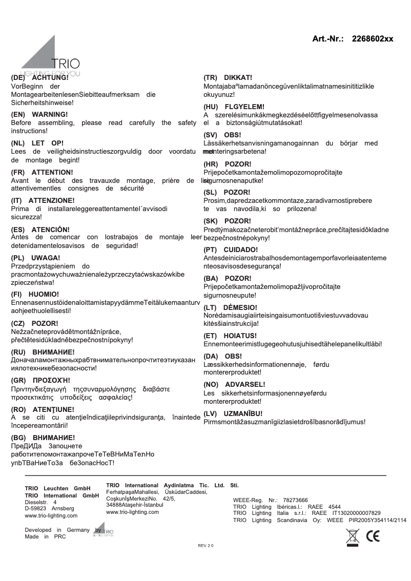 Imagen de la primera página del manual del dispositivo Adaja 226860287