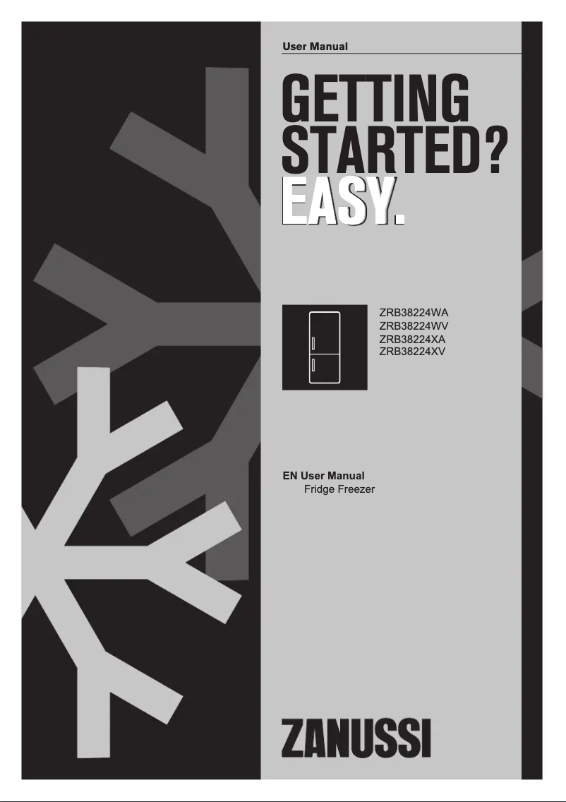Imagen de la primera página del manual del dispositivo ZRB38224WV
