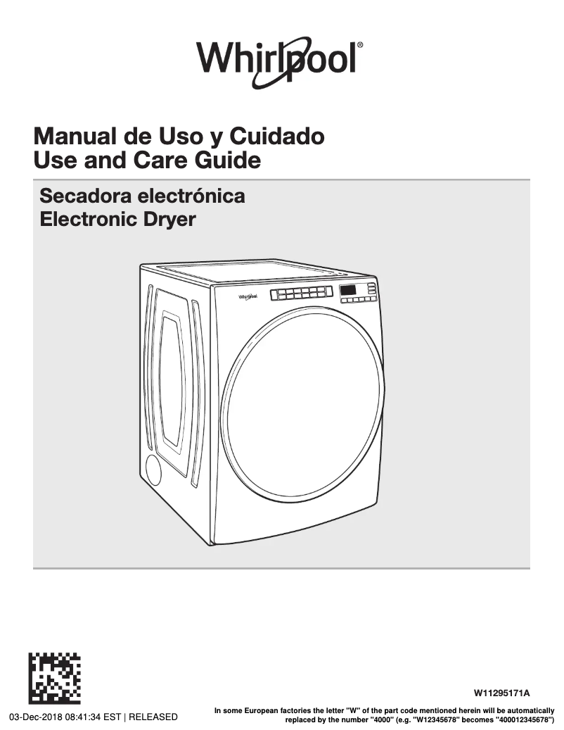 Imagen de la primera página del manual del dispositivo 7MWGD6620HW