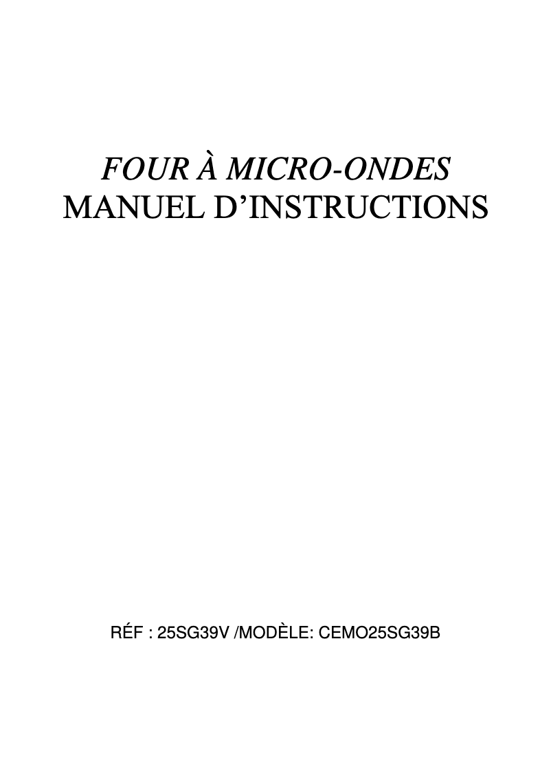 Imagen de la primera página del manual del dispositivo CEMO25SG39B