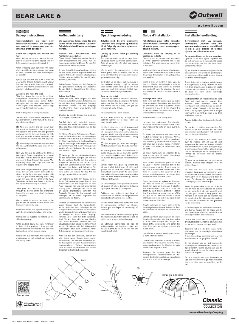 Imagen de la primera página del manual del dispositivo Classic Bear Lake 6