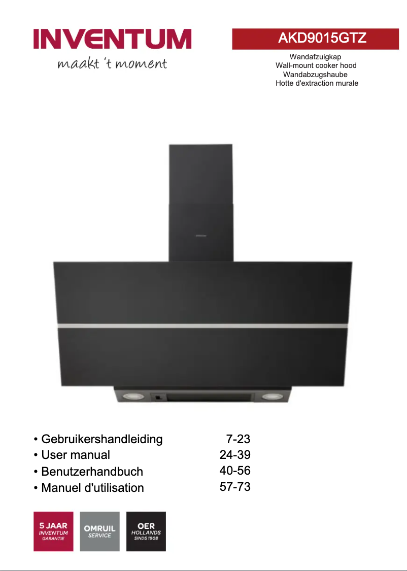 Página 1 del manual Manual de usuario Inventum AKD9015GTZ