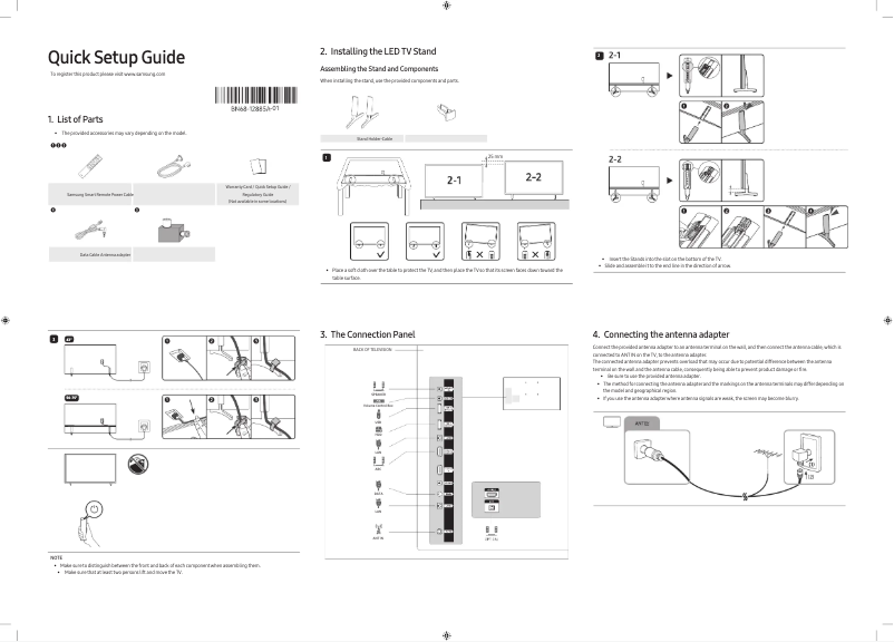 Imagen de la primera página del manual del dispositivo HG75Q60AAAJ