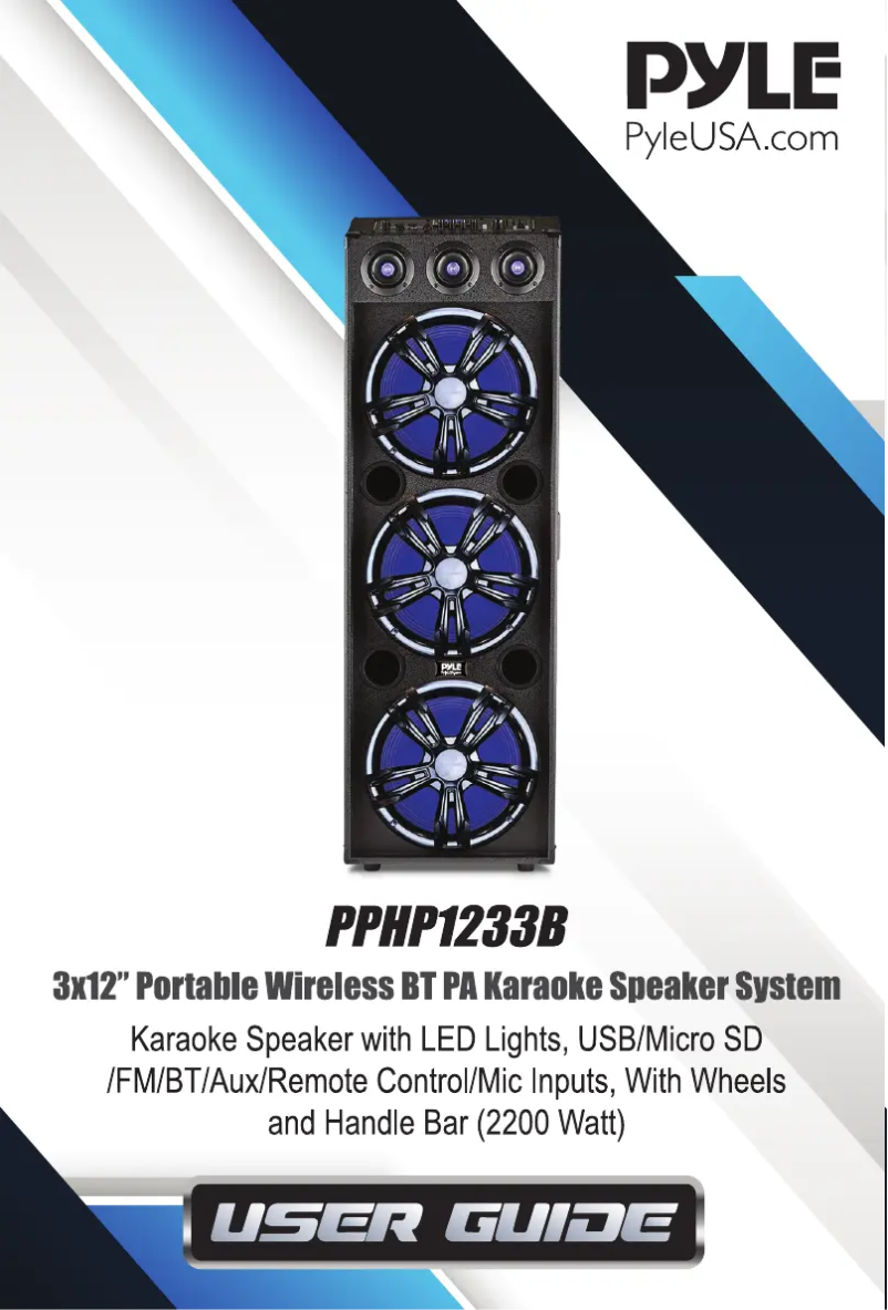 Página 1 del manual Manual de usuario Pyle PPHP1233B