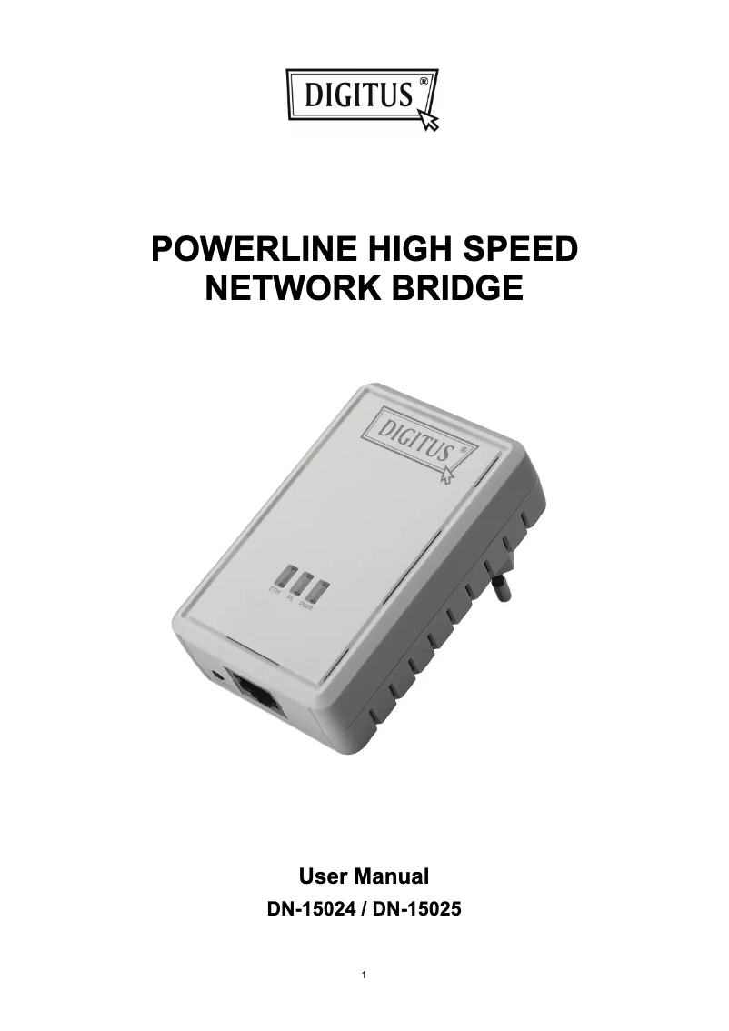 Página 1 del manual Manual de usuario Digitus DN-15025