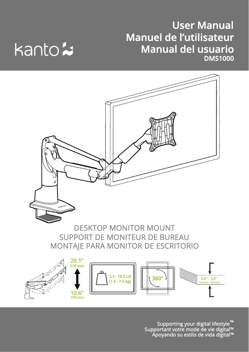 Página nº 1 - Manual de usuario Kanto DMS1000