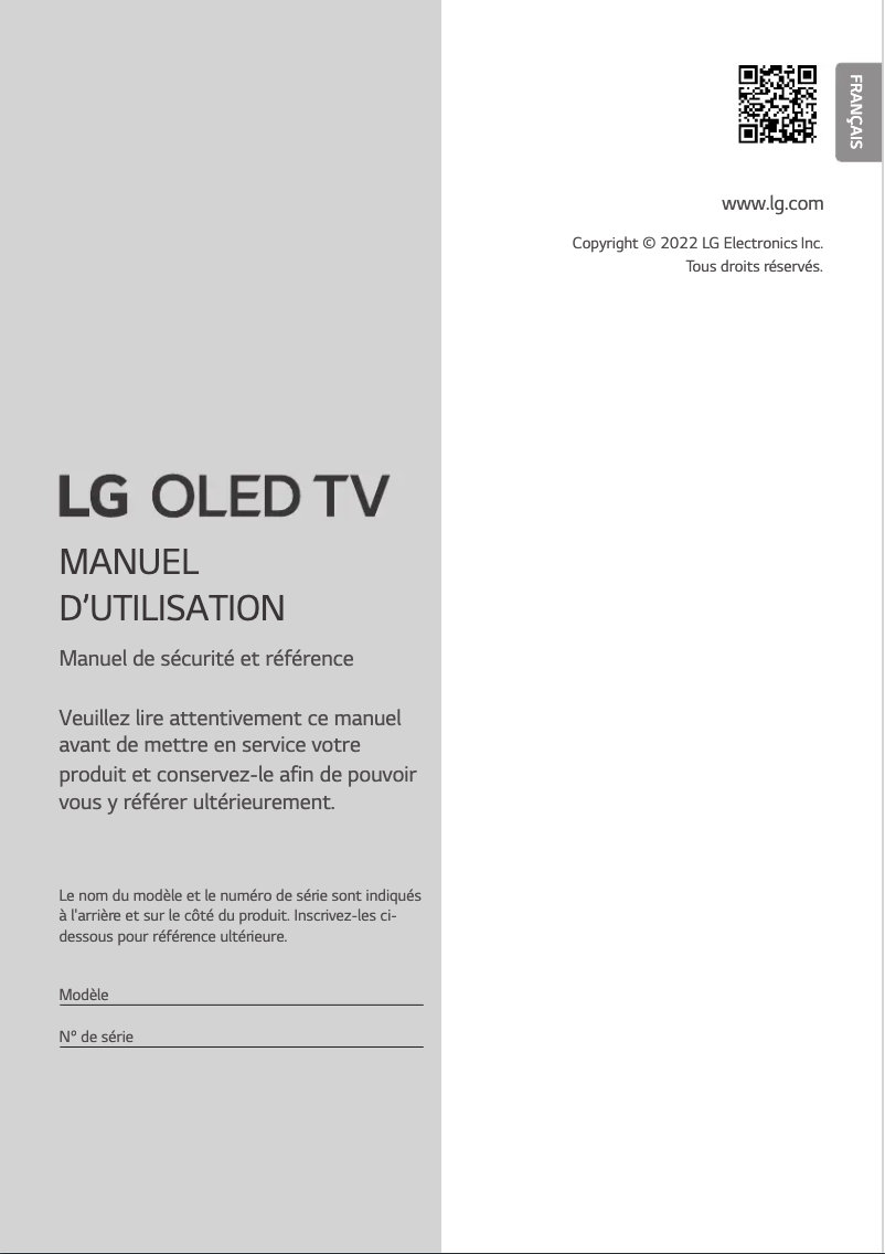 Página 1 del manual Manual de usuario LG OLED65A2