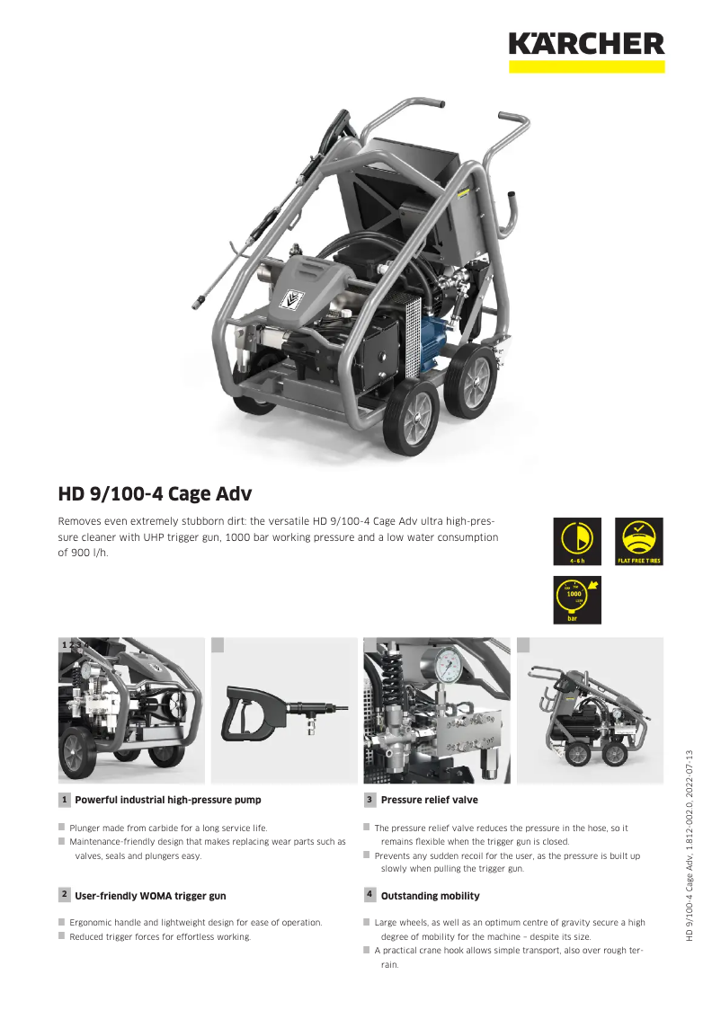 Imagen de la primera página del manual del dispositivo HD 9/100-4 Cage Adv