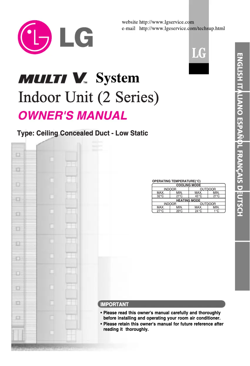 Página nº 1 - Manual de usuario LG ARNU18GB2G2