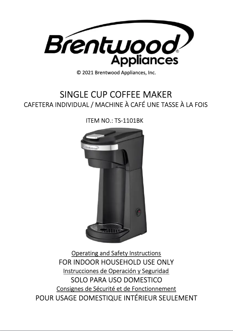 Imagen de la primera página del manual del dispositivo TS-1101BK