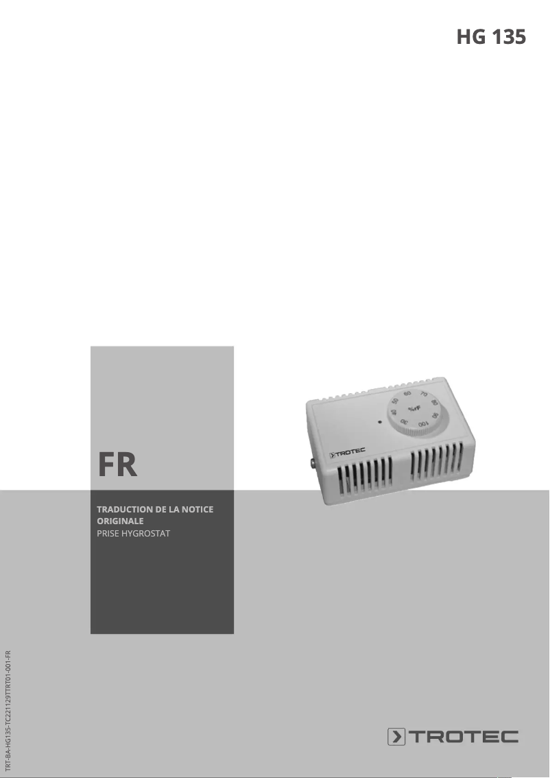 Imagen de la primera página del manual del dispositivo HG 135