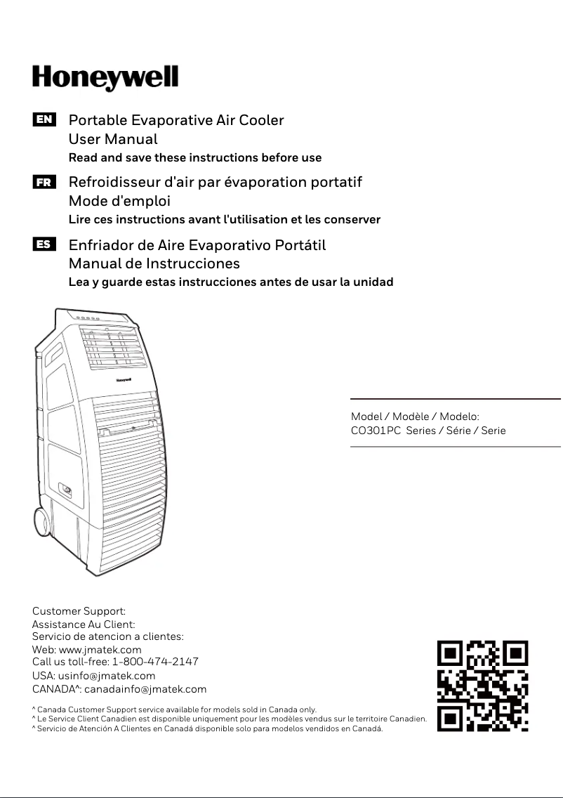 Página 1 del manual Manual de usuario Honeywell CO301PC