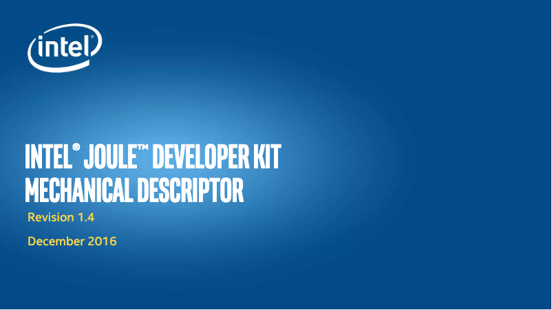 Página 1 del manual Manual de usuario Intel Joule 550x Developer Kit