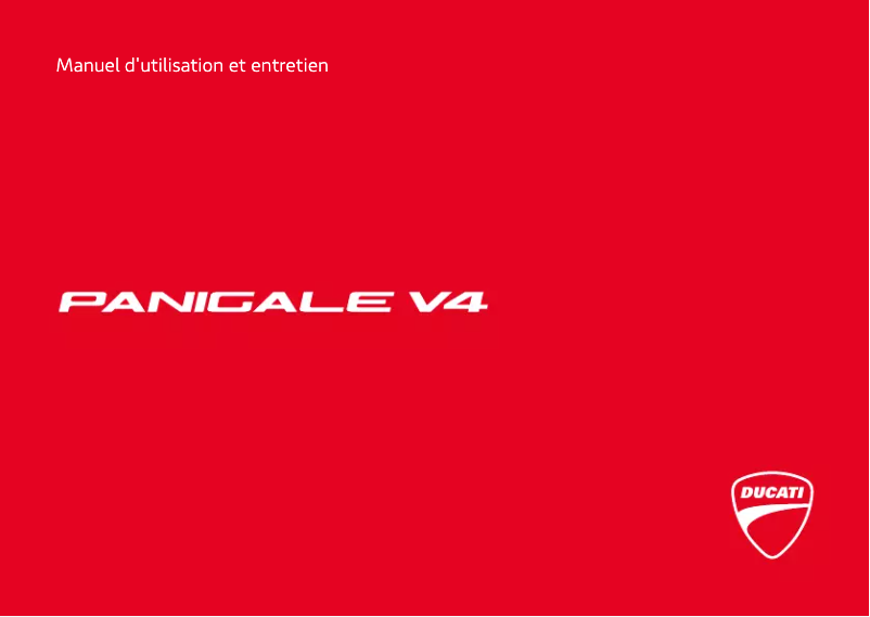 Imagen de la primera página del manual del dispositivo Panigale V4 (2020)