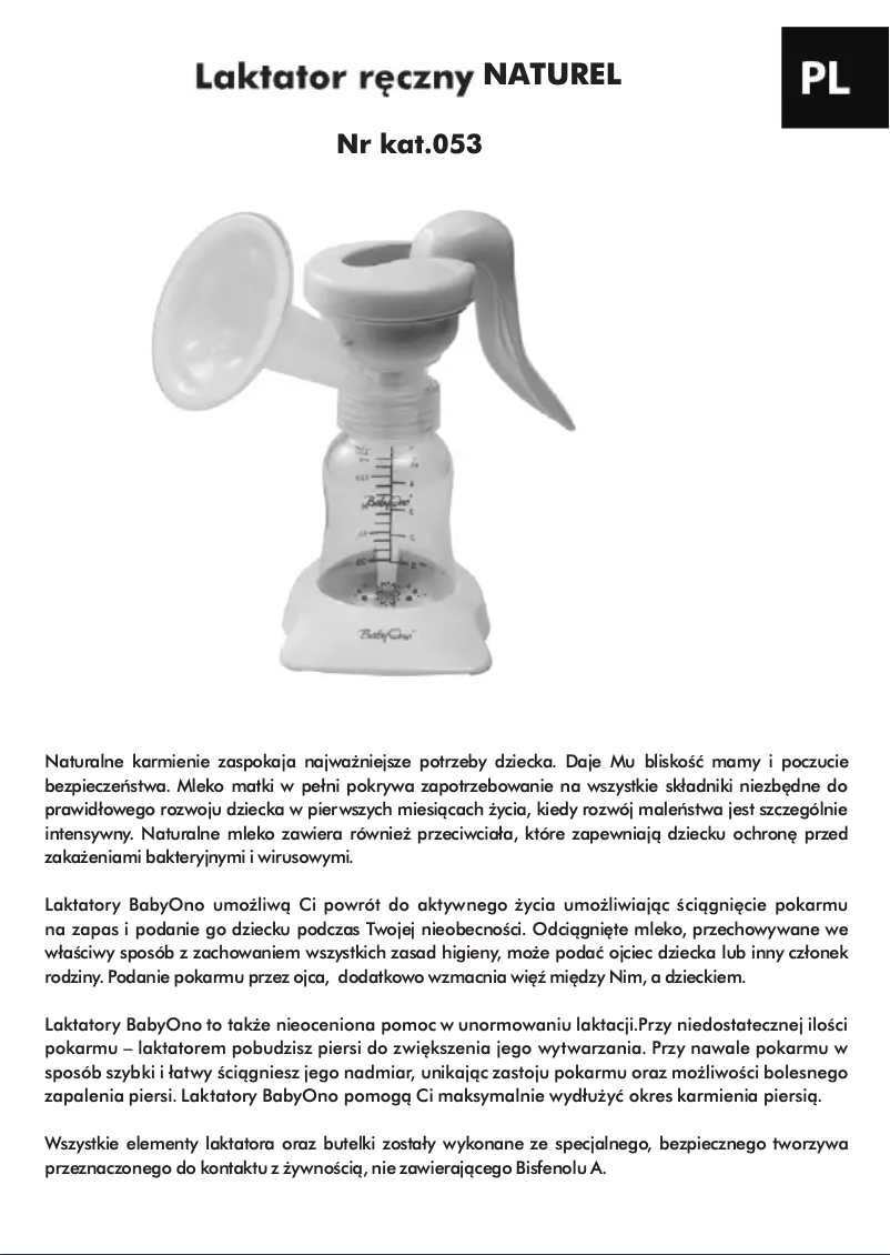 Página nº 1 - Manual de usuario BabyOno Naturel