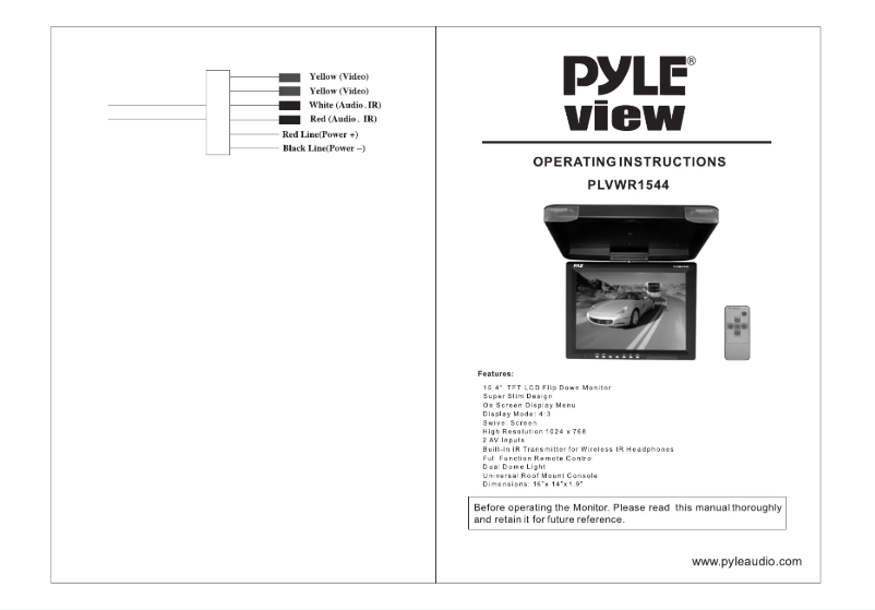 Página nº 1 - Manual de usuario Pyle PLVWR1544GR