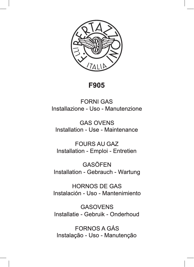Página 1 del manual Manual de usuario Bertazzoni F905PROGKX