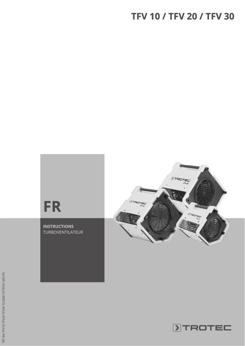 Imagen de la primera página del manual del dispositivo TFV 20