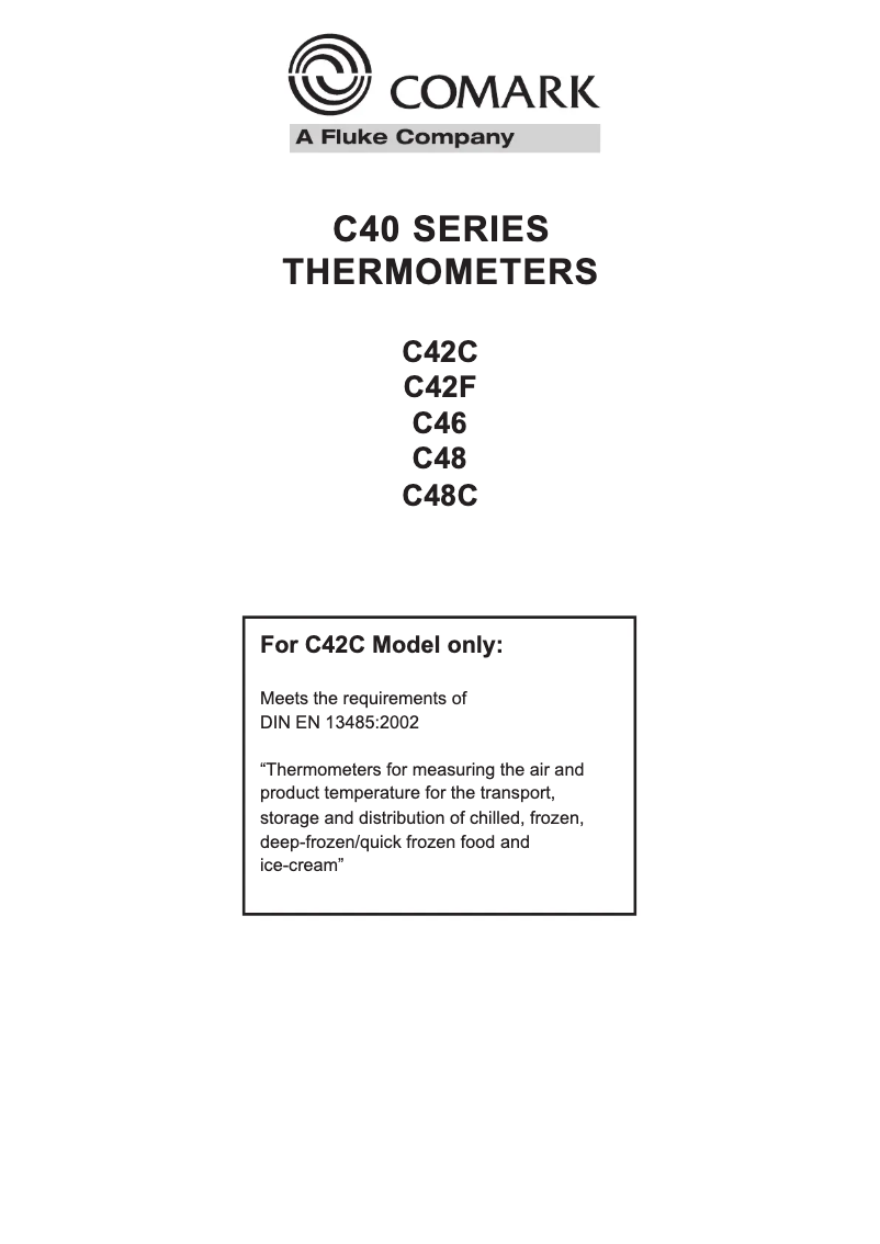 Página 1 del manual Manual de usuario Comark C48C