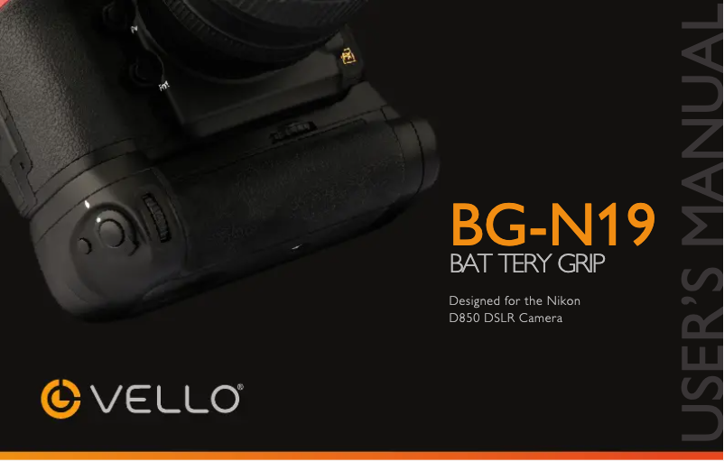 Página 1 del manual Manual de usuario Vello BG-N19