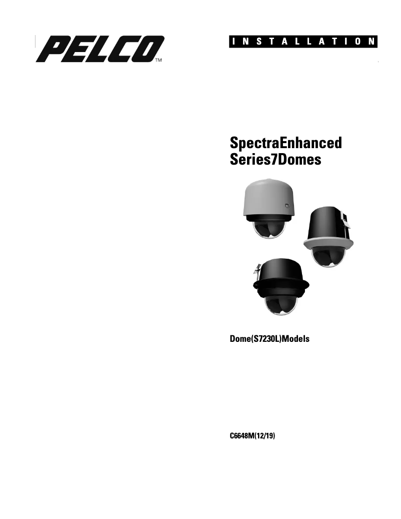 Imagen de la primera página del manual del dispositivo Spectra Enhanced S7230L-FW0