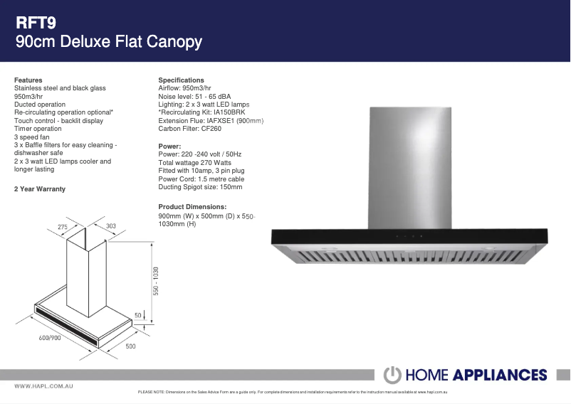 Imagen de la primera página del manual del dispositivo RFT9