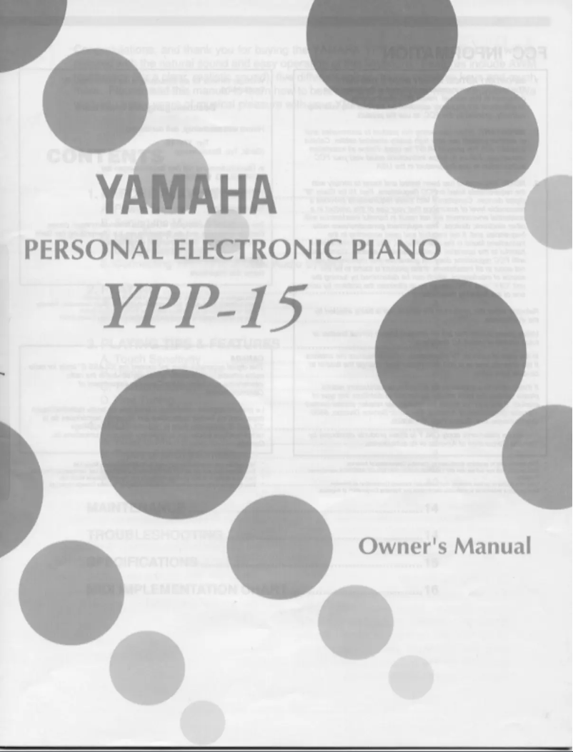 Página 1 del manual Manual de usuario Yamaha YPP-15
