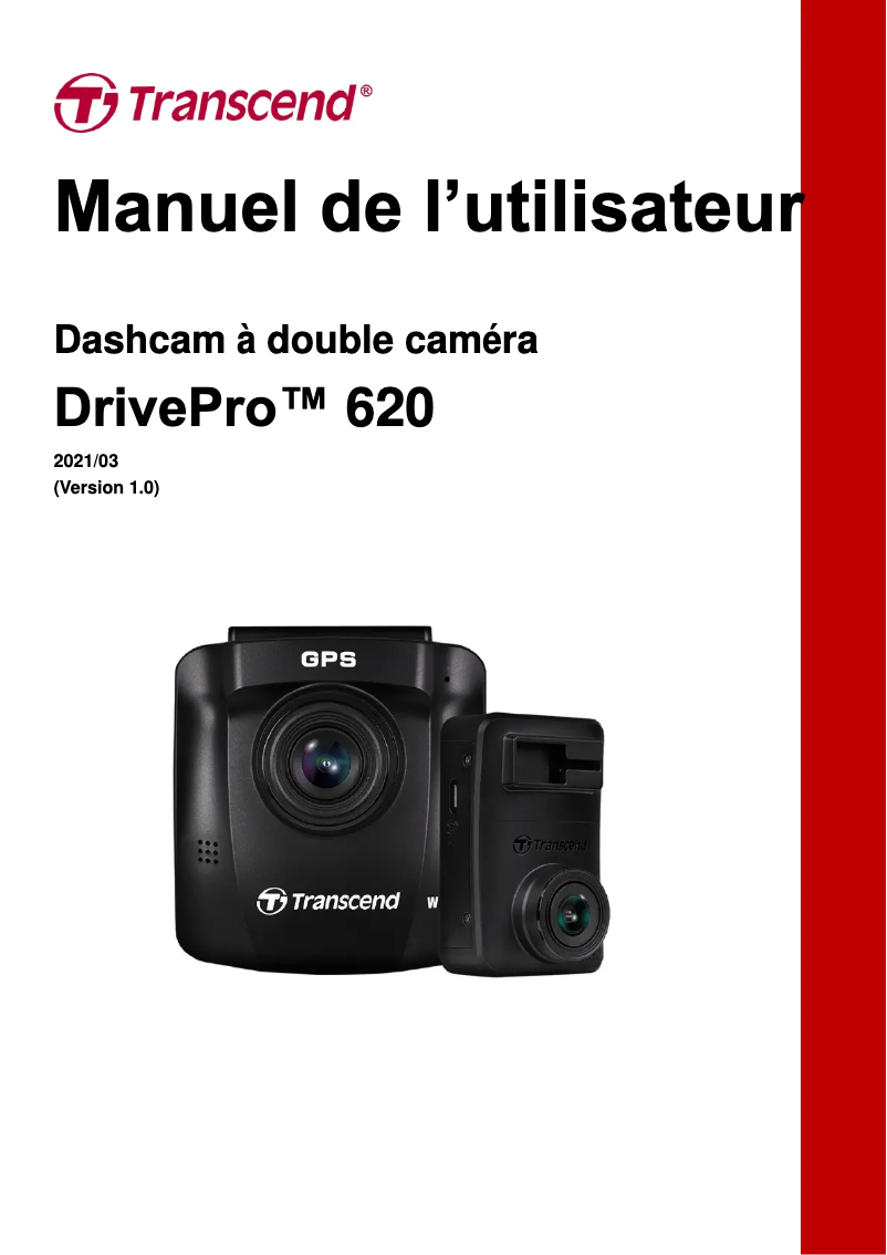 Página nº 1 - Manual de usuario Transcend DrivePro 620