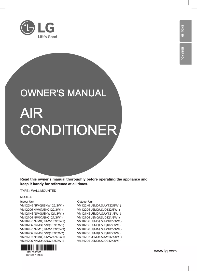 Imagen de la primera página del manual del dispositivo VM121C6