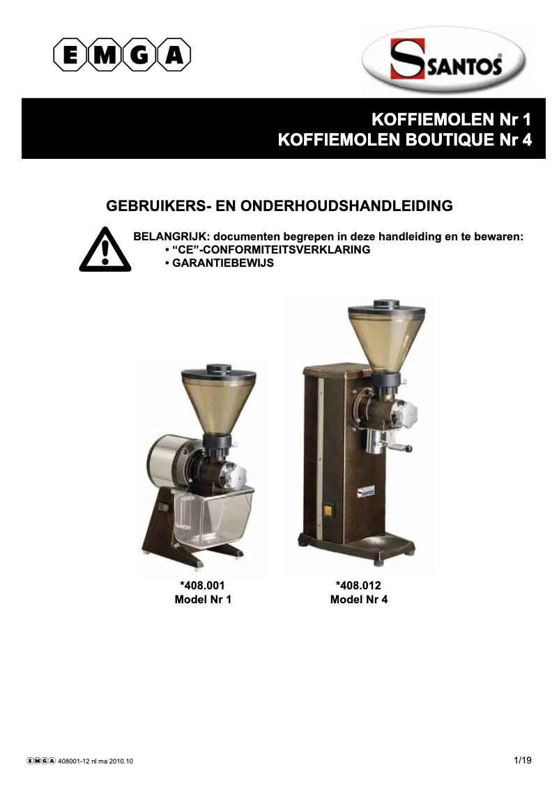 Página nº 1 - Manual de usuario Santos N° 4