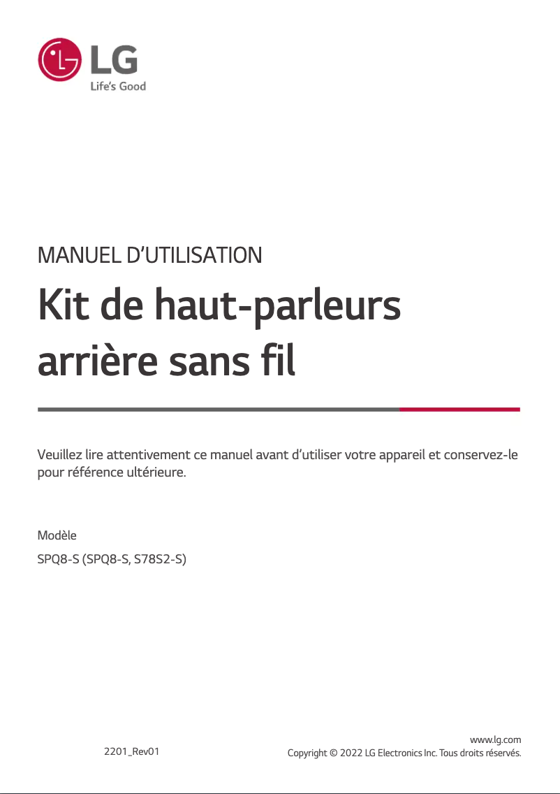 Imagen de la primera página del manual del dispositivo SPQ8-S