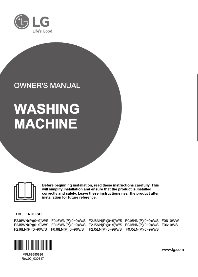 Imagen de la primera página del manual del dispositivo F0610WS