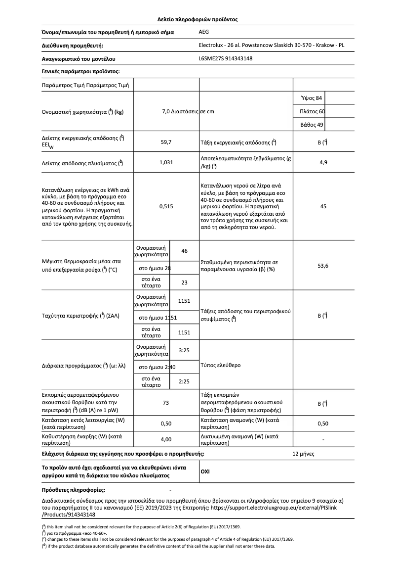 Imagen de la primera página del manual del dispositivo L6SME27S